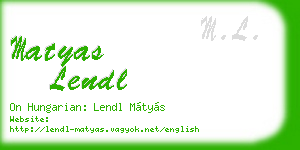 matyas lendl business card